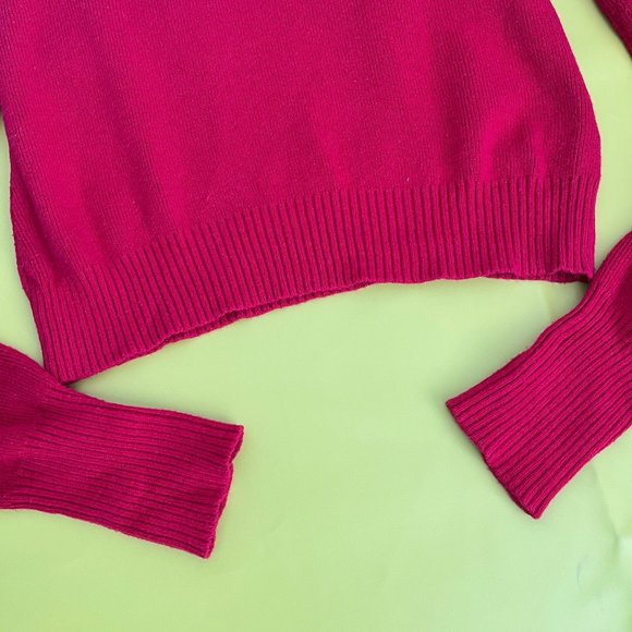 Express V-neck Knit Sweater, Red, Size S - Picture 7 of 7